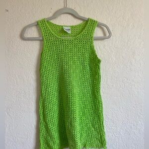 💚 2000’s flapdoodles crochet style neon tank 💚